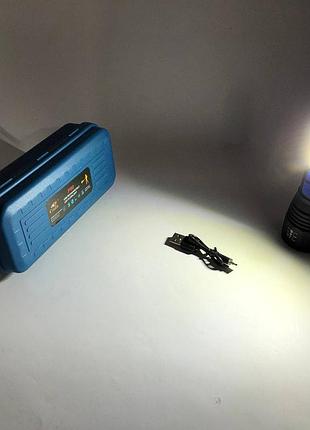 Ліхтар ручний акумуляторний cb-c11-p50-cob, ліхтарик світлодіодний ручний акумуляторний портативний