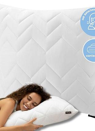 Подушка для сну 70х70 см nordic comfort ideia антиалергенна біла стьобаний чохол