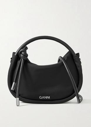 Ganni класична хобо-сумка з вузлом — чорна ікона сезону 🖤✨