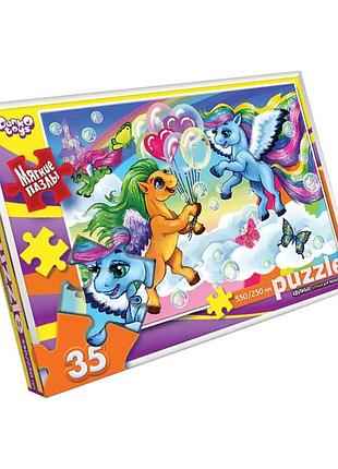 Мягкие пазлы "пегас с шариками" s35-10-08, 35 элементов