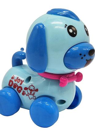Игрушка заводная собака 665 синий