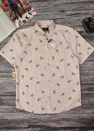 Чоловіча бавовняна сорочка з принтом