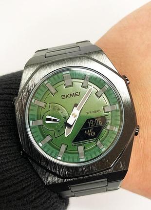 Годинник наручний чоловічий skmei 1816bkgnbk, стильний класичний чоловічий годинник, фірмовий спортивний годинник