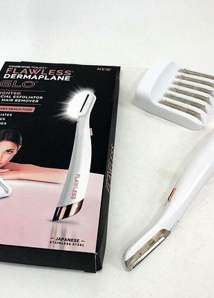 Тример-епілятор жіночий flawless dermaplane glo, епілятор для інтимних зон