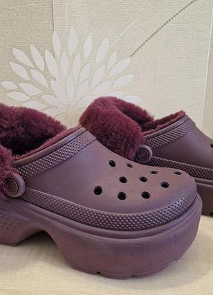 Жіночі крокси утеплені crocs stomp lined clog 37-38