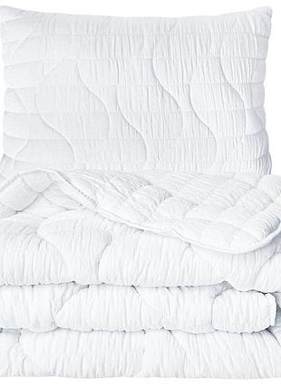 Набор постельный clouddream полуторный ideia одеяло 140х210 + шт подушка 50х70 белый, искусственный пух