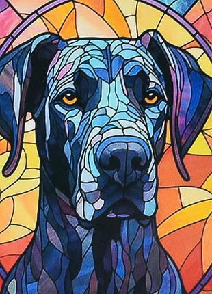 Алмазна мозаїка "чорний погляд" deex16283 не повна викладка 30х30 см