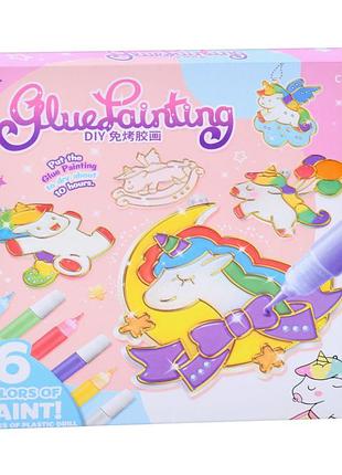 Дитячий набір для творчості "підвіска-розмальовка" 7600-1-23-21-2123-3 ланцюжок, фарби 6 кольорів