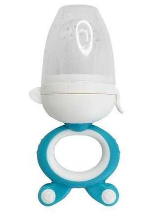 Ниблер для малышей "зайка с поршнем" mgz-0004(blue) с крышкой