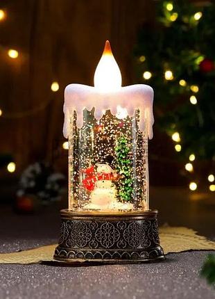 Новогодняя декоративная музыкальная свеча (sh2826)
