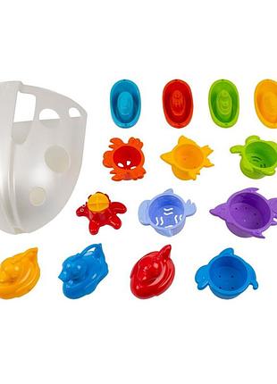 Набор для ванной органайзер технок 8386txk 14 игрушек