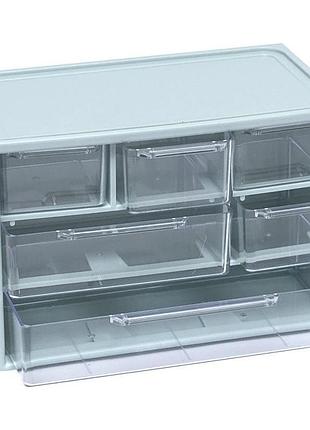 Органайзер настольный wxs-4 на 6 отделений grey