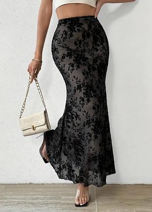 Елегантна міді-спідниця з високою талією