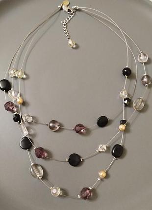 Винтажное трех шаровое ожерелье