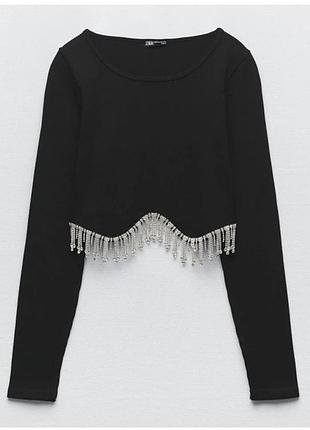Чорний топ zara xs-s