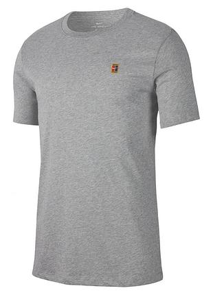 Мужская серая коттоновая футболка nike tee оригинал найк