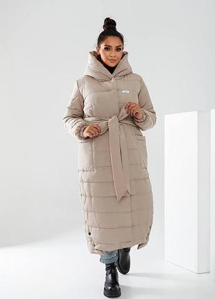 Зимове пальто а-032 беж