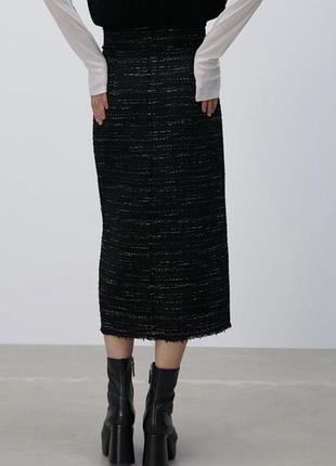 Стильна твідова спіднмця zara