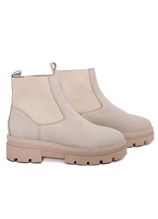 Бежевые ботинки челси anna field на массивной подошве | размер 39