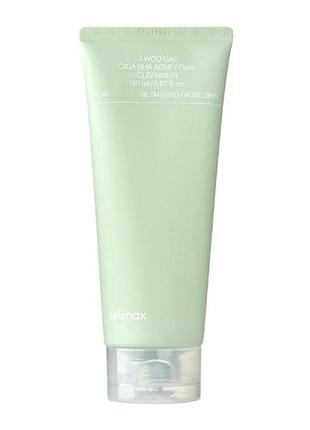 Пінка очищувальна для проблемної шкіри celimax ji woo gae cica bha acne foam cleansing 150ml
