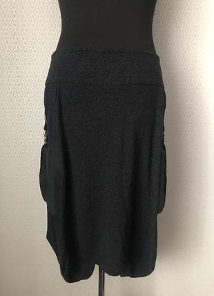 Большой размер! юбка в стиле бохо с накладными карманами от campione, размер 46 eur