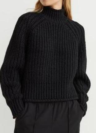 Свитер рельефной вязки из пряжи с добавлением шерсти