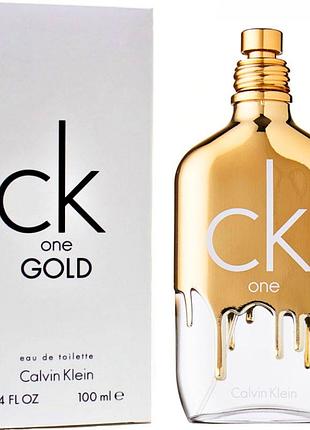 Оригинал calvin klein ck one gold 100 ml tester туалетная вода