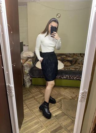 Стильная юбка с карманами от h&m {s-м}1 фото