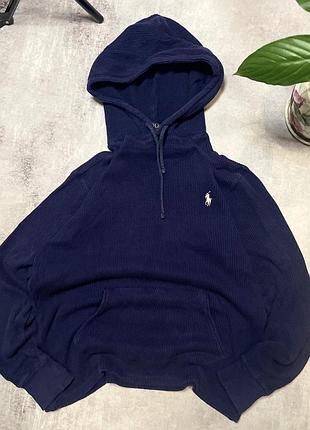 Вафляне худі ralph lauren синє xs-s розмір стан 9/10 оригінал