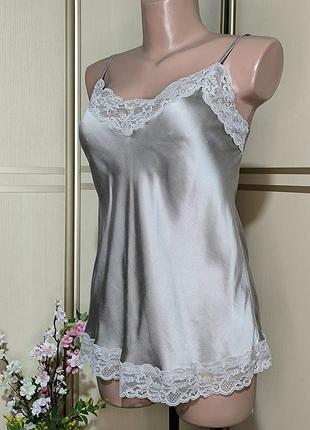 Топ майка пижамного типа, пижама (верх) с кружевом