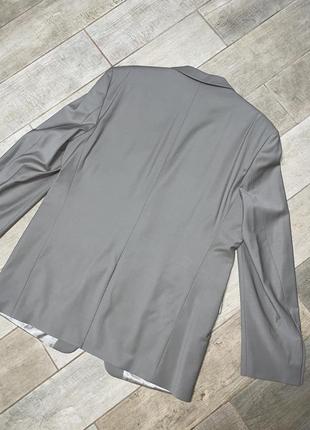 Класичний сірий вовняний костюм,великий розмір3 фото