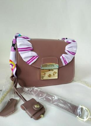 Сумка клатч кожаная в стиле furla🌸