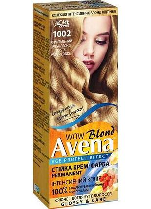 Крем-фарба blond color 1002 криштальний wow-блонд тм avena