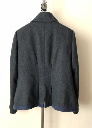 Бохо пиджак серый с отделкой8 фото