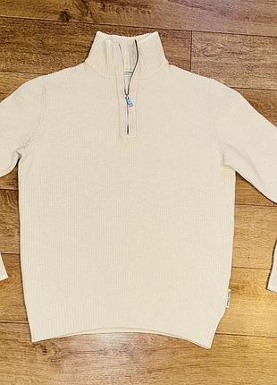 Marco polo  женский молочный свитер с высоким горлом,со змейкой !оригинал