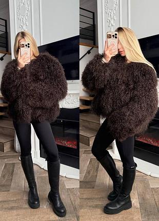 Шубка з натурального хутра лами