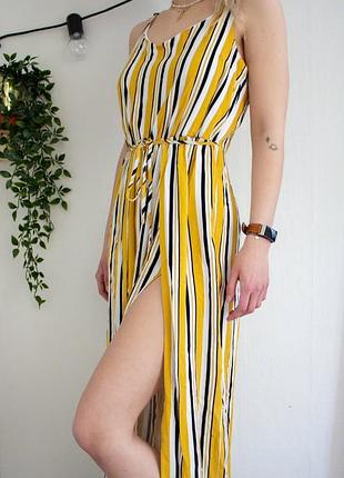 Літній комбінезон-ромпер в смужку з віскози