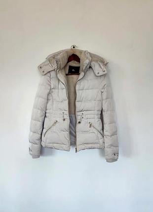 Zara пуховик куртка женская курточка пухан света беж зимняя теплая детская белая бежевая осенняя пуховая пух мех короткая укороченная белая короткая т