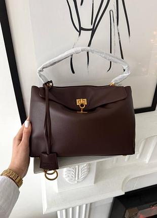 💎сумка balenciaga rodeo chocolate gold