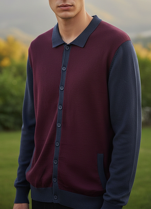 Чоловіча бавовняна кофта на ґудзиках