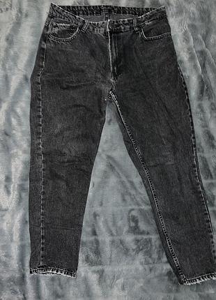 Джинси мом бершка чорні великий розмір