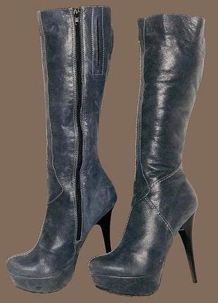 Сапоги женские кожаные зимние