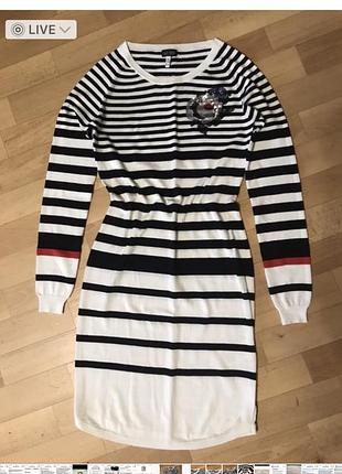 Котонова сукня міді машинна мілка в’язка натуральное трикотажное брендове платье