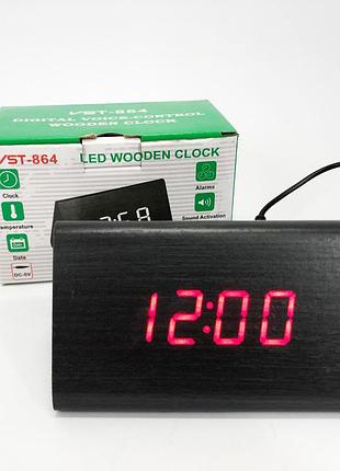 Электронные настольные часы digital vst-864, стильные электронные часы с подсветкой led nf-21
