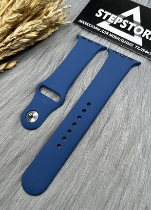 Ремешок m-l силиконовый для apple watch 38 40 41 mm мм series 1 2 3 4 5 6 7 se браслет для смарт часов 7. navy blue