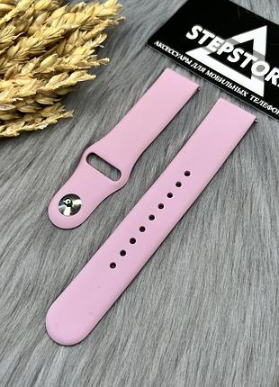 Ремешок 20 mm для samsung galaxy watch 4 44 mm мм силиконовый однотонный на кнопке 10. blueberry
