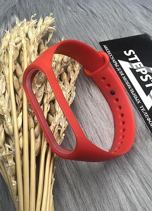 Ремешок силиконовый для xiaomi mi band 4 браслет m4 12. red