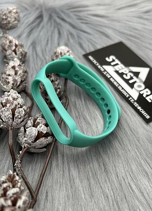 Ремешок силиконовый для xiaomi mi band 6 браслет m6 однотонный цветный 9. бирюзовый