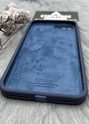 Чехол квадратный silicone case для iphone 7 plus 8 plus противоударный с закрытым низом закрытая камера 3. темно-синий (midnight blue) 3