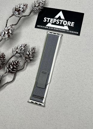 Ремешок trail loop для apple watch 38 40 41 mm мм series 2 3 4 5 6 7 se на липучках 5. зеленый-белый